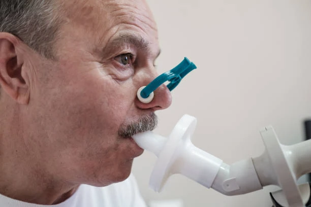 Teste de função pulmonar com laudo